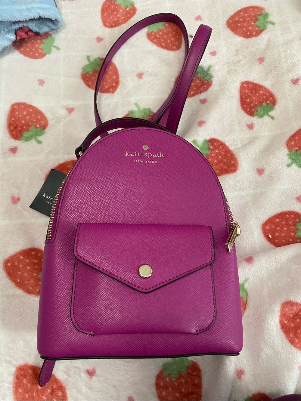 kate spade Fuchsia Saffiano Mini Backpack